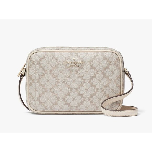 New Kate Spade Signature Spade Flower Mini Camera Bag Beige Multi - Picture 1 of 4